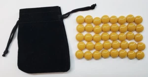 40er Set MASSIVMAISGELB Pfing Glas Stein Spielstück Teil Ersatzteil NEU - Bild 1 von 3