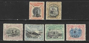 SIN SELLOS BORNEO #124-129— (6) 4c RECARGADOS. — 1904 — SIN USAR - Imagen 1 de 3