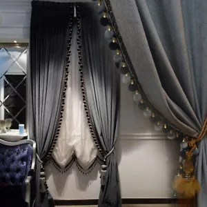 Luxury Curtain for Living Room Blackout Velvet 2 Panels Curtains Set Luxury T... - Picture 1 of 8