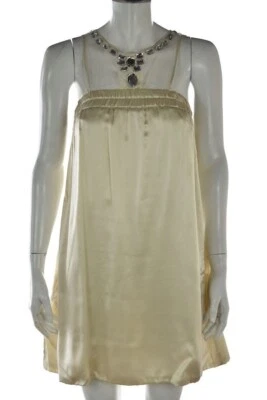 NEW Corey Lynn Calter Dress Size 4 Ivory Sheath Silk Above Knee Party - Image 1 of 4