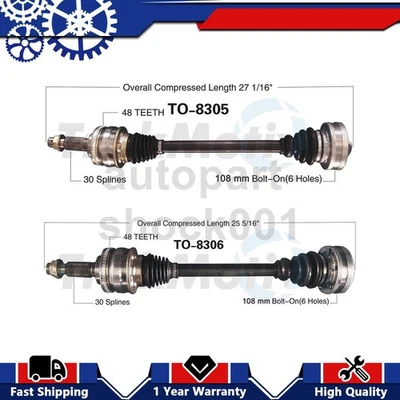2 Rear TrakMotive CV Axle Shaft Joint For Lexus IS300 3.0L 2004 2003 2002 2001 - Image 1 of 3