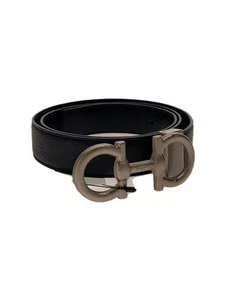Salvatore Ferragamo mens belt japan Salvatore Ferragamo Belt Leather Black Mens - Picture 1 of 5