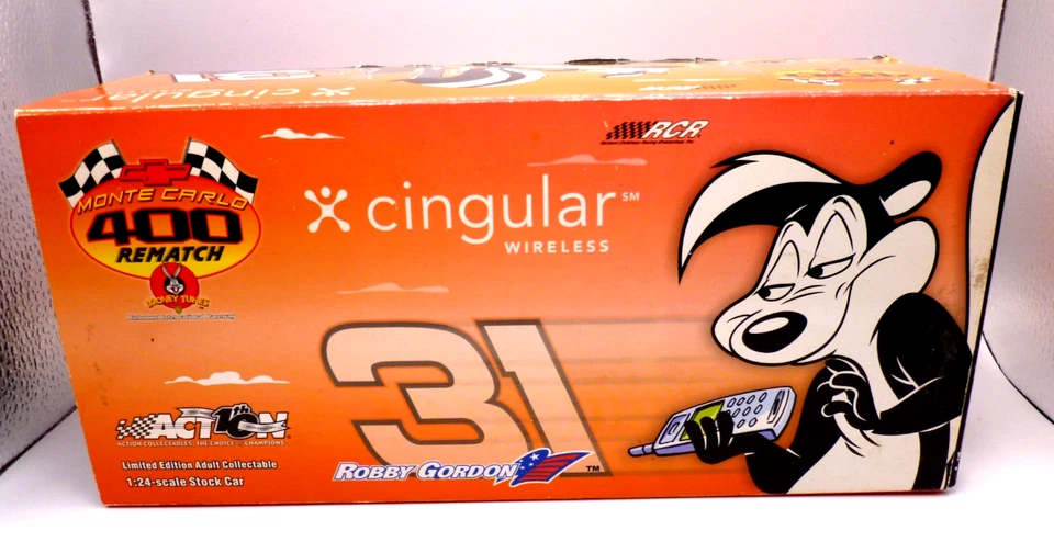 1/24 RCCA Robby Gordon 1/600 Pepe LePew 2002 Looney Tunes Rematch HO BANK — 第 1/4 张图片