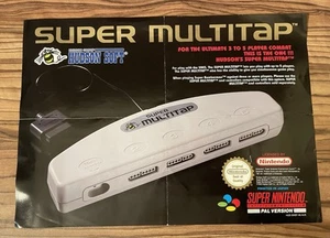 Super Nintendo SNES Multitap Hudson Miękka wkładka Plakat Ulotka HUD-SNSP-H6-AUS - Zdjęcie 1 z 1