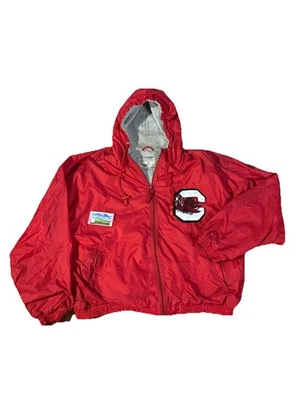 复古 STEVE AND BARRYS 南卡罗来纳 GAMECOCKS 连帽拉链男式大号  — 第 1/4 张图片