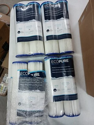 4-2Pack EcoPure EPW2P Pleated Whole Home Replacement Water Filter Universal - Image 1 of 3