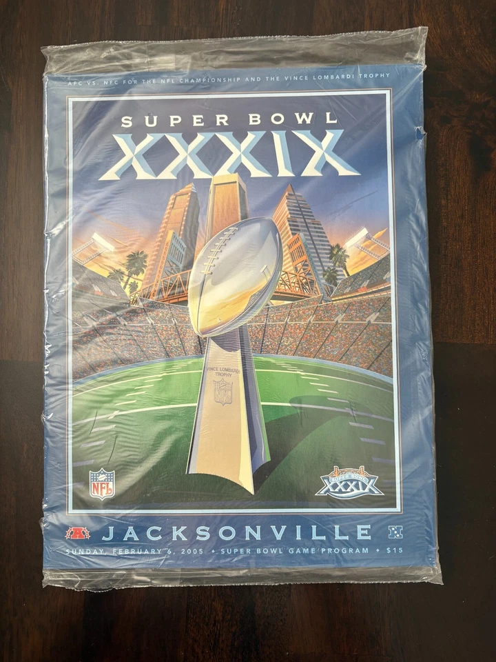PROGRAMA SUPER BOWL XXXIX EAGLES & PATRIOTS 2005 - Todavía en embalaje original Foto 1 de 1
