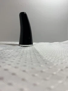 Gefasste Kunstglas Knospenvase, schwarz und weiß 5,75" hoch - Bild 1 von 7
