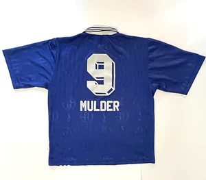 Maglia calcio home Adidas 1996 1997 SCHALKE 04 YOURI MULDER #9 T-shirt vintage - Foto 1 di 24