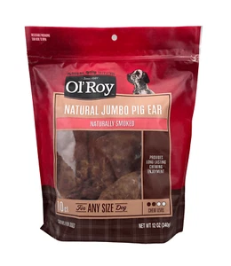 Ol' Roy Natural Jumbo Chews for Dogs, 10 Count, 12 Oz Naturally Smoked Dog Chews - Picture 1 of 6