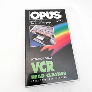 OPUS Video Head Cleaner Tape Cassette System VCR VHS Player & Cleaning Fluid - Picture 1 of 4