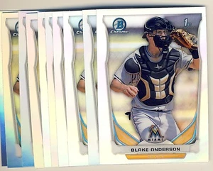(29) 2014 Bowman Chrome Draft Refractor BLAKE ANDERSON Rookie LOT Marlins DP34 - Imagen 1 de 1