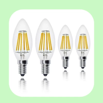 4X E14 LED 6W Bulb Edison Vintage Industrial Filament Antique Light Cool White - Image 1 of 4