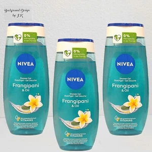 3x 250ml Nivea Frangipani & Oil Pflegedusche Pflegeöl Perlen Duft Care Duschgel - Bild 1 von 2