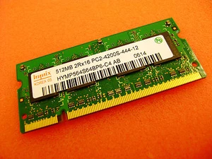 Dell Inspiron 6400 E1505  D810 HYNIX 512MB DDR2 PC2-4200S  HYMP564S64BP6-C4 - Picture 1 of 5