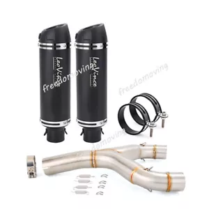 For Aprilia Shiver 750 750GT 2008-2017 Exhaust System Mid Pipe LR Muffler Escape - Foto 1 di 10