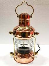 Nautical Antique 14" Ship Lamp Boat Copper Brass  Lantern Maritime