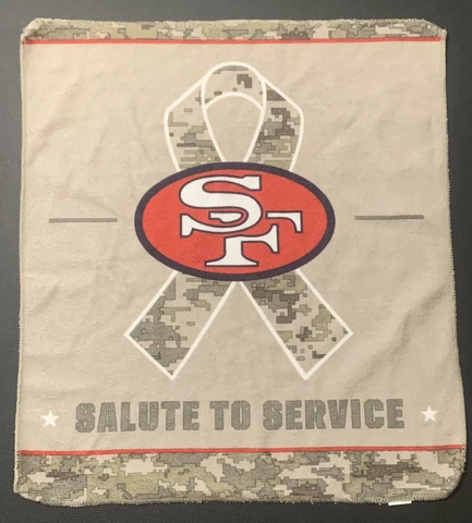 SAN FRANCISCO 49ERS Salute To Service Game Day Give Away Rally Towel Idegy Cover