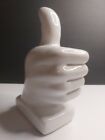 Daumen hoch/LIKE Hand weiße Keramikfigur/Statue moderner Akzent 9 Zoll T x 5 Zoll W NEUWERTIG
