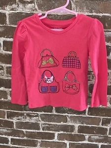 NUEVO CON ETIQUETAS BABY GAP GRÁFICO T NIÑAS 4T 4 AÑOS GATO EN MONEDERO BOLSOS BRILLO TOP TEE - Imagen 1 de 3