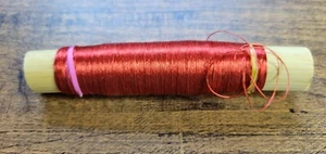 Gorgeous Moroccan Bulk DARKER RED Silk Floss Spool (50+ Yards) Fly Tying - Picture 1 of 1