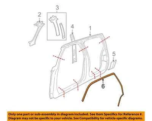 2007-2014 GM Cadillac Chevrolet GMC Avalanche Weatherstrip Right Side 20789464 - Picture 1 of 4