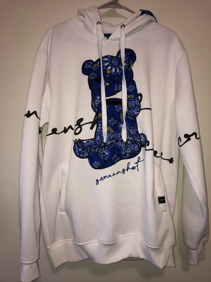 Cloth-eez Captura de Pantalla Para Hombres Urbano Premium Polar Sudadera con Capucha XL Blanca Rara Foto 1 de 4