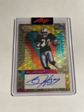2023 Leaf Vivid Bo Jackson Gold Vinyl / Prismatic Proof Auto #d 1/1 🔥 Raiders 