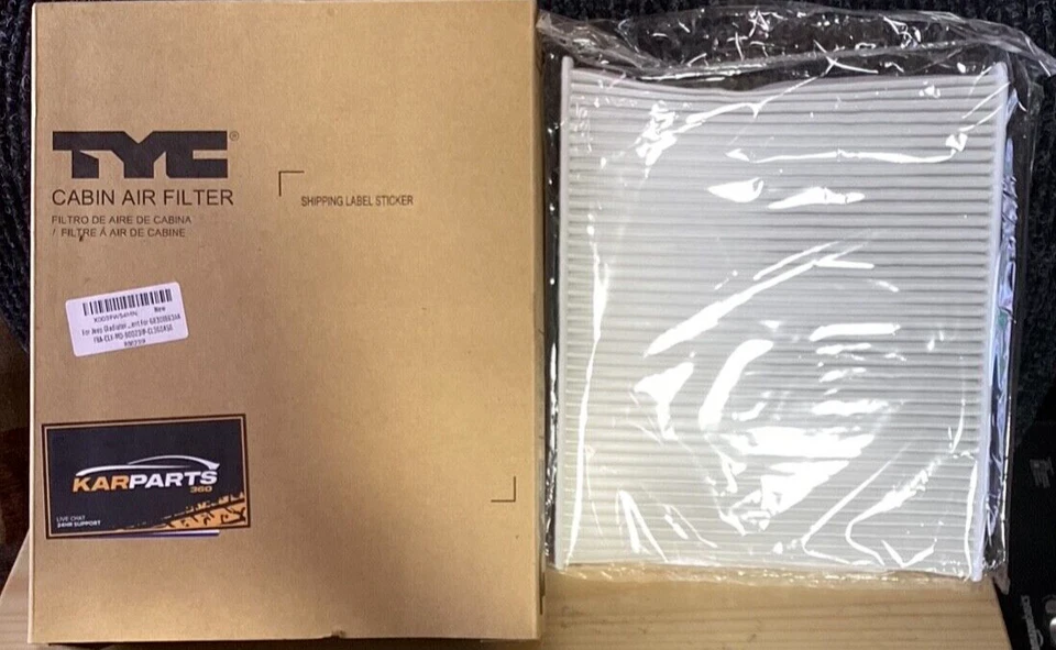 TYC Jeep Gladiator Cabin Air Filter 2020 2021 2022 2023 For 68301863AA - Image 1 of 2