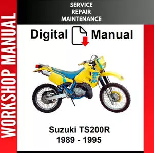 SUZUKI TS200R 1989 1990 1991 1992 1993 1994 1995 SERVICIO MANUAL TALLER DE REPARACIÓN - Imagen 1 de 1