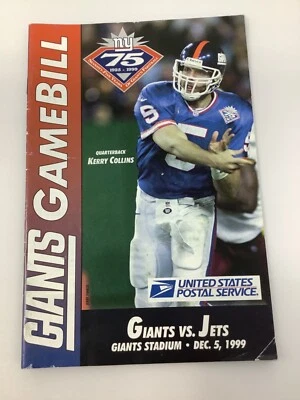 1999 New York Giants vs Jets Gamebill Kerry Collins - Image 1 of 2