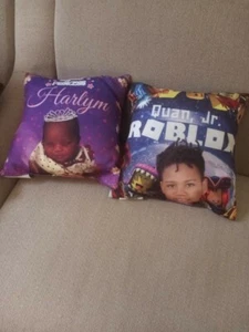 Personalized Photo Throw Pillow - Picture 1 of 7