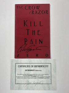 CROW/RAZOR Kill The Pain #0 Velvet Var. Signed Everette Hartsoe - Picture 1 of 4