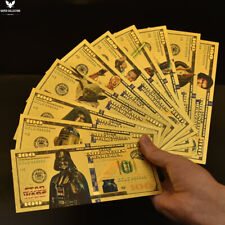 10pcs Star Wars Gold Foil Banknotes Set US Classic Film Series 100 Dollars Notes