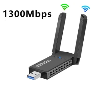 1300Mbps WIFI Adapter WLAN USB 3.0 Stick 5.8GHz Dual Band Dongle Antenne für PC - Bild 1 von 15