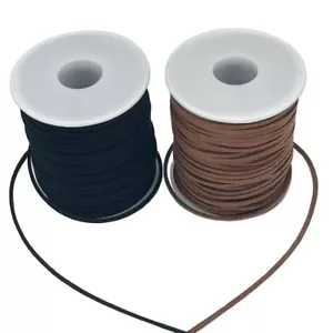 Leather String 2 Rolls Faux Leather Cord Flat Suede Leather Lace for Necklace... - Picture 1 of 6