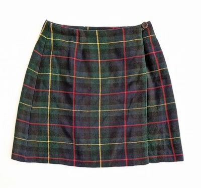 Falda escocesa a cuadros NY&CO para mujer talla 4 tartán mezcla de lana fiesta navideña Foto 1 de 4