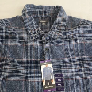 Eddie Bauer Mens 2XL Chest Pocket Long Sleeve Button Bristol Flannel - Picture 1 of 14