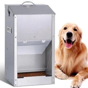 Automatic Dog Feeder Large Breed Outdoor Auto Dog Food Dispenser 25lbs Large ... - Picture 1 of 8