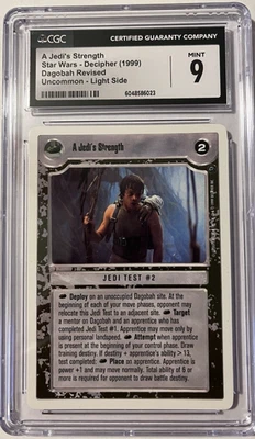CGC Mint 9 - A Jedi's Strength - Decipher Star Wars Dagobah Revised - Image 1 of 4