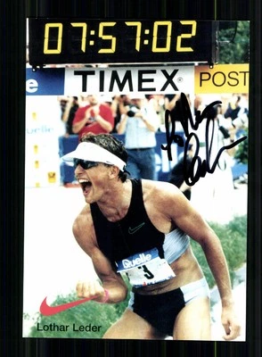 Lothar Leder Autogrammkarte Originial Signiert Triathlon + A 246262 - Bild 1 von 2