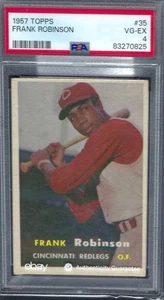 1957 Topps Frank Robinson RC, Karte # 35, Graded PSA 4.  Zentriert - Bild 1 von 2