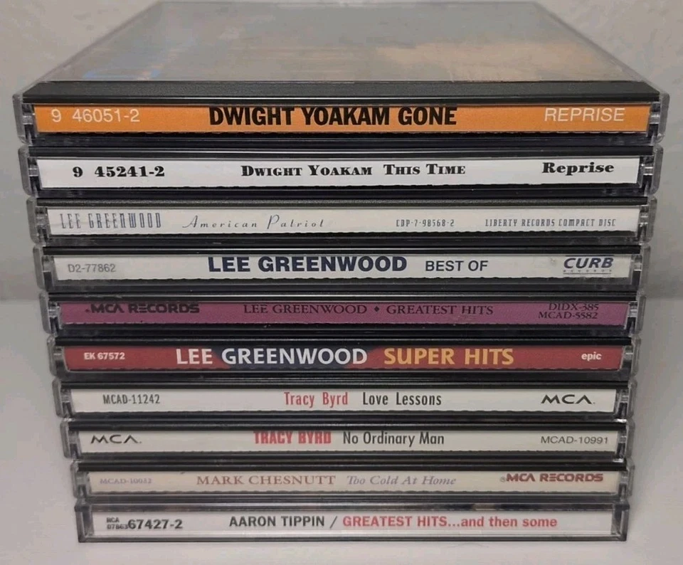 Lot Of 10 Country CDs Dwight Yoakam,Lee Greenwood,Tracy Byrd B253 - Imagem 1 de 1