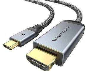 Warrky 3.3ft 4k 60Hz USB C To HDMI 2.0 Cable compatible With thunderbolt 3/4/5 - Picture 1 of 8