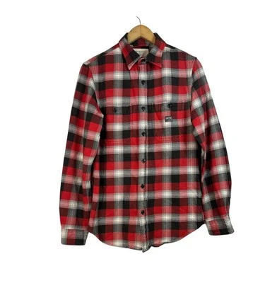Polo Ralph Lauren Denim & Supply Y2K Mens Plaid Cotton Flannel Shirt Red Black S - Image 1 of 4