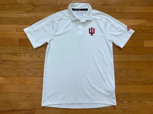 Indiana Hoosiers Adidas Climalite Team Issued Men’s Polo Shirt Sz M White - Picture 1 of 4