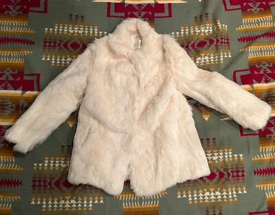 EUC🔥 Safuron Natural Rabbit Fur From France Made in Hong Kong Size L Women's - Image 1 of 4