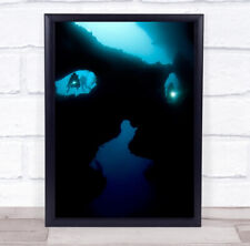 Moalboal Philippines Cathedral Cave Cavern deep sea diver Wall Art Print