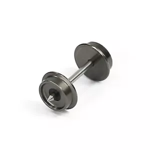 Evemodel Wheelsets 12pcs N Scale 33" Metal Axle DC Wheels for Model Trains - Picture 1 of 6