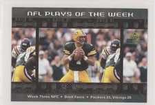 2000 Upper Deck Collectibles Plays of the Week Jumbos Brett Favre HOF